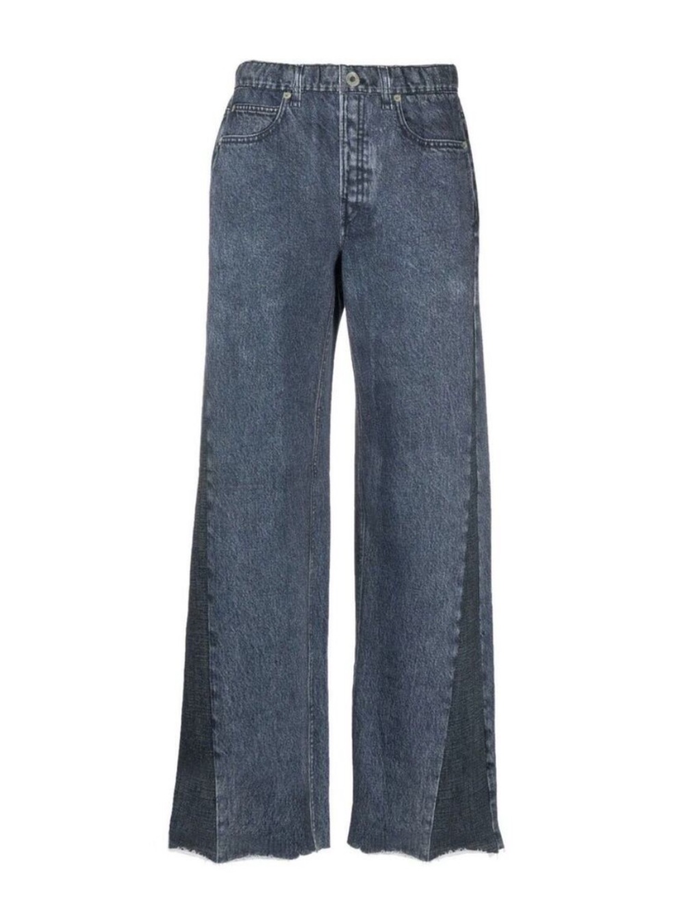 Rag & Bone Miramar Denim Printed Raw Hem Wide Leg French Terry Sweat Pants - Picture 2 of 11